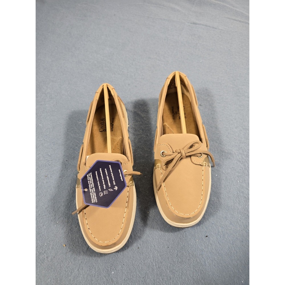 Croft & Barrow Women's Tan Khaki Boat Shoes Size 5